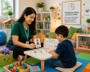 Terapia para niños con TEA y TDAH en el centro psicológico Nueva Mente, San Miguel - Lima