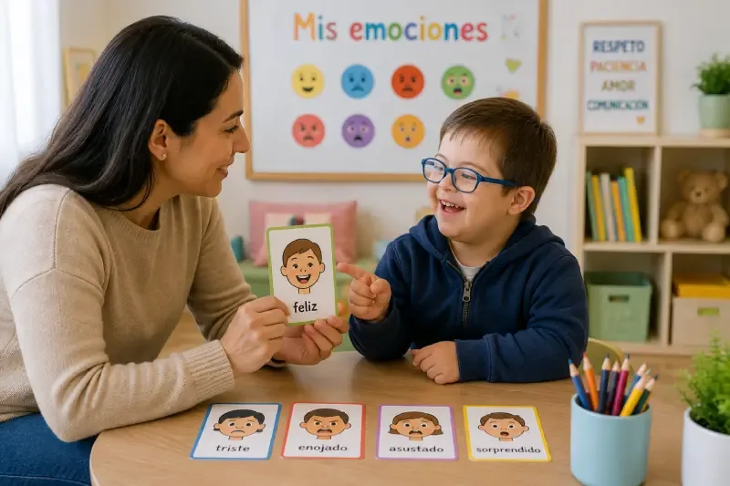 ¿Cómo ayudar a un niño con síndrome de Down a expresar sus emociones?
