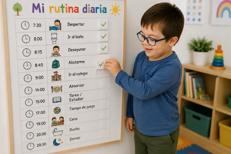 Cómo establecer rutinas para niños con síndrome de Down