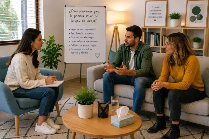 ¿Cómo prepararse para la primera sesión de terapia de pareja?